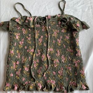 Tank top with ruffles
